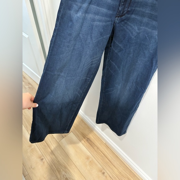 LIKE NEW- DL1961-Hepburn Wide-leg High-rise Jeans In Stream - Picture 4 of 13